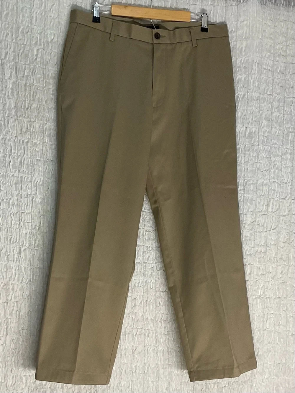 Dockers Signature Khaki Men’s Straight Fit Pants 36x30 Tan Flat Front Chinos